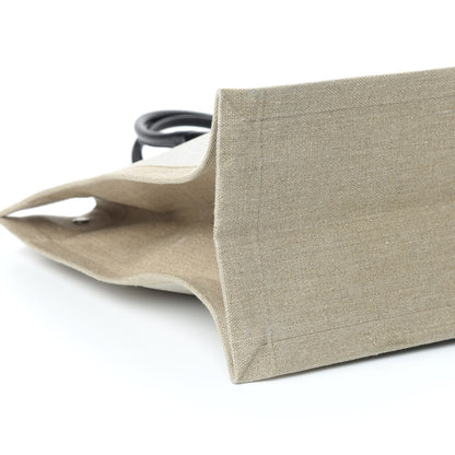 Saint Laurent Linen Calfskin Rive Gauche Tote Optic White 6 of 9