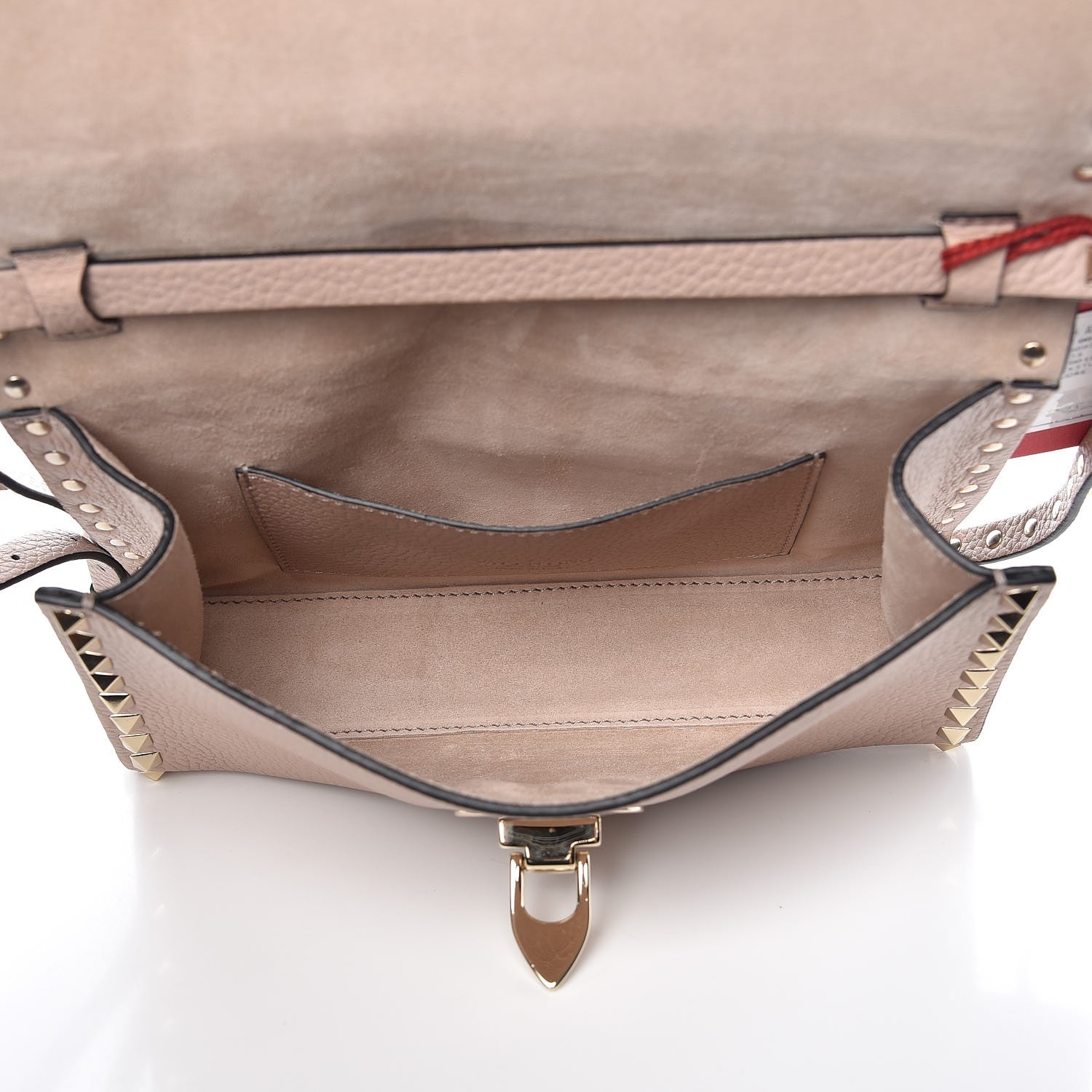 Valentino Garavani Pebbled Calfskin Medium Rockstud Flip Lock Crossbody Bag Poudre 5 of 6