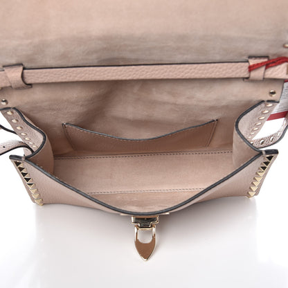 Valentino Garavani Pebbled Calfskin Medium Rockstud Flip Lock Crossbody Bag Poudre 5 of 6