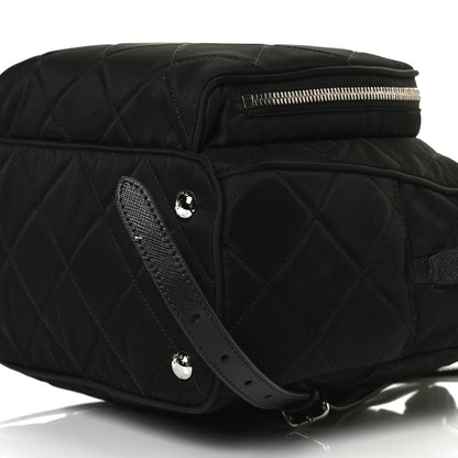 Prada Nylon Tessuto Impuntu Quilted Backpack Black 10 of 14