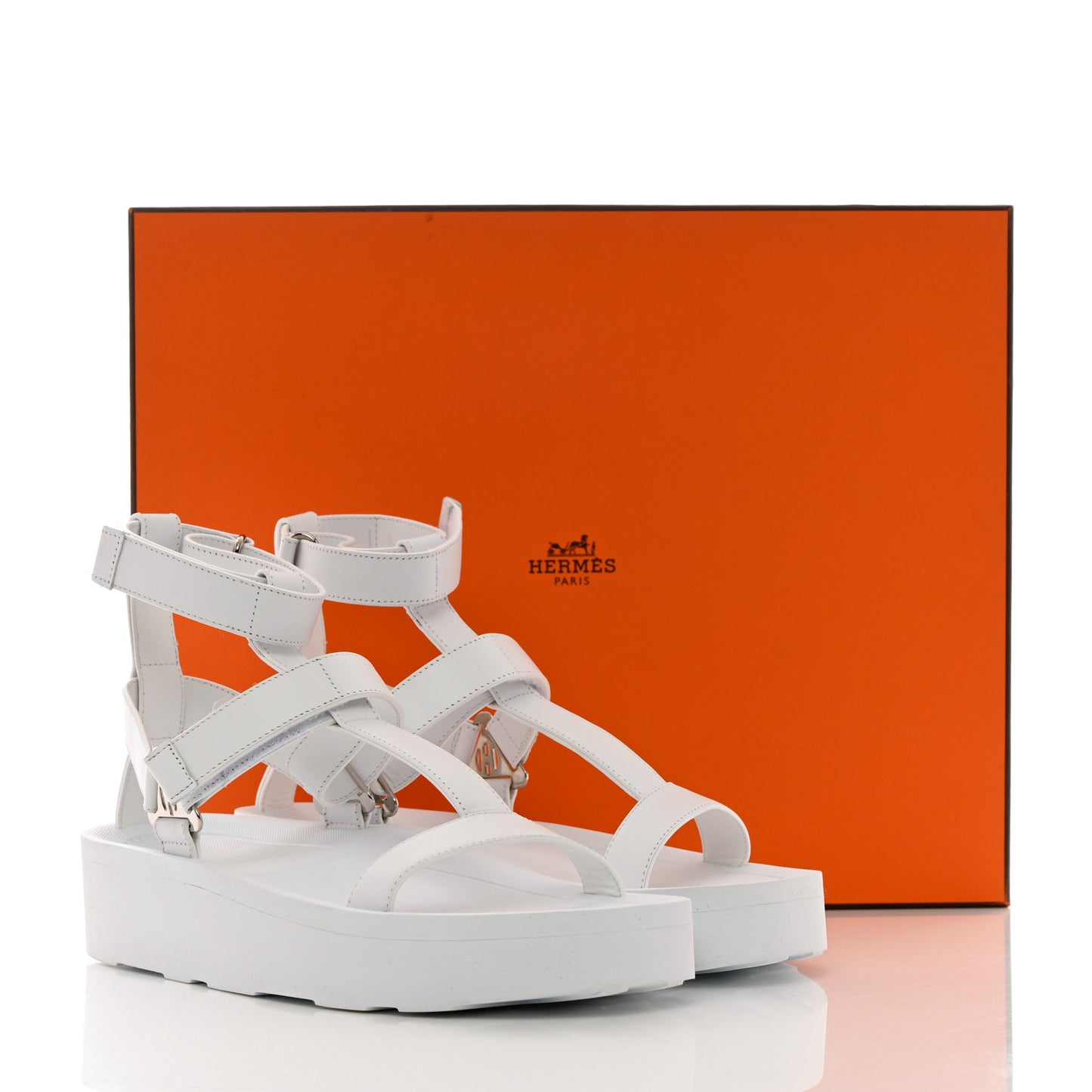 Calfskin Womens Enid Sandals 39 White