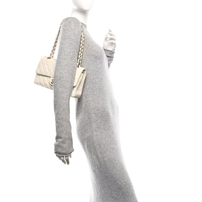 Chanel Caviar Quilted Medium Double Flap White 2 of 14