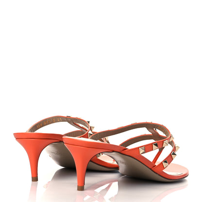 Valentino Garavani Calfskin Rockstud 50mm Flip Flop Thong Sandals 41 Orange Zest 4 of 14