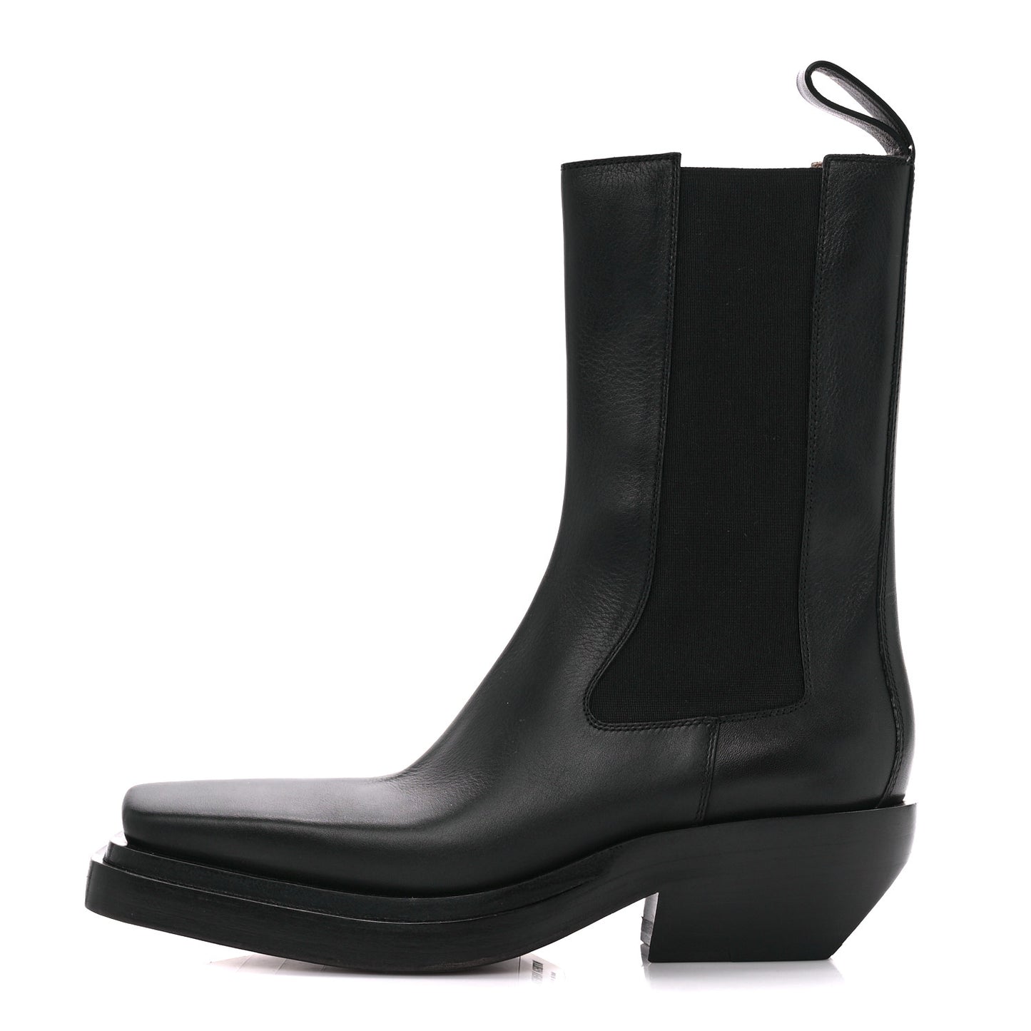 Calfskin Lean Mid-Calf Boots 38 Black