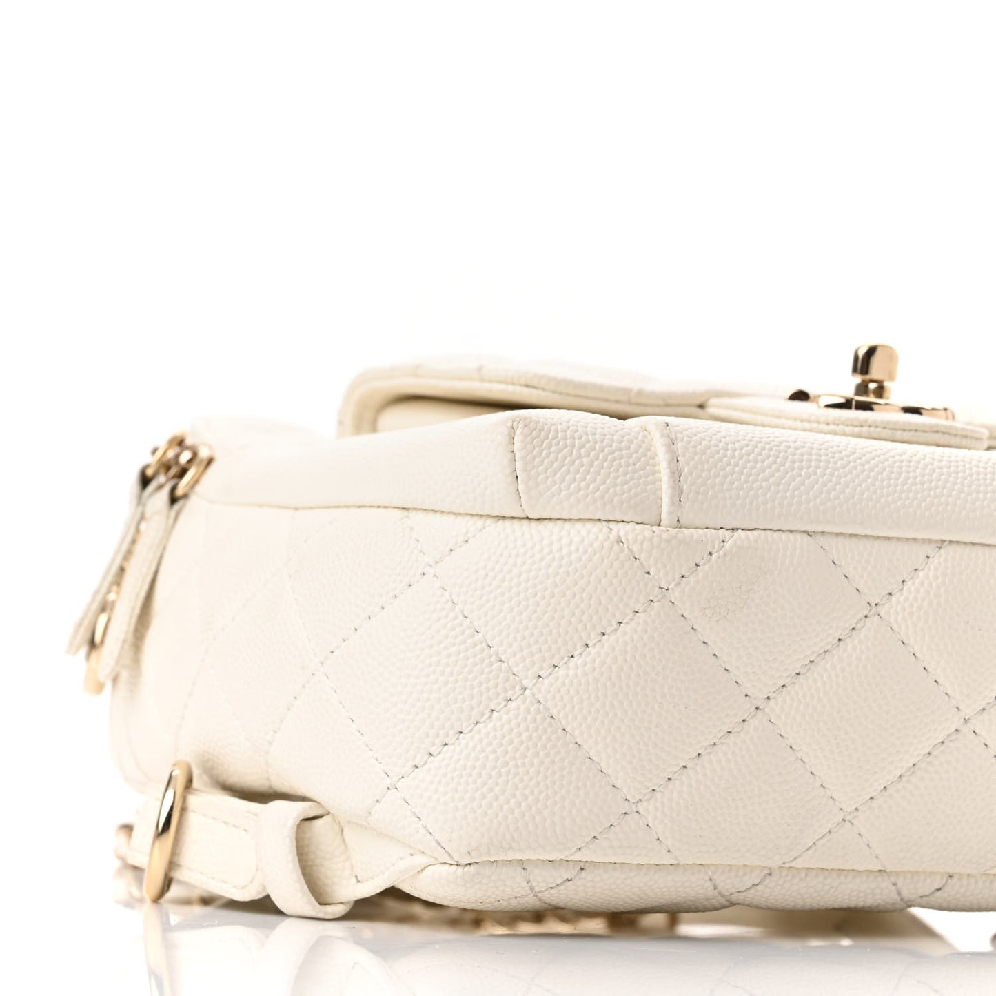Caviar Quilted Small CC Day Backpack White