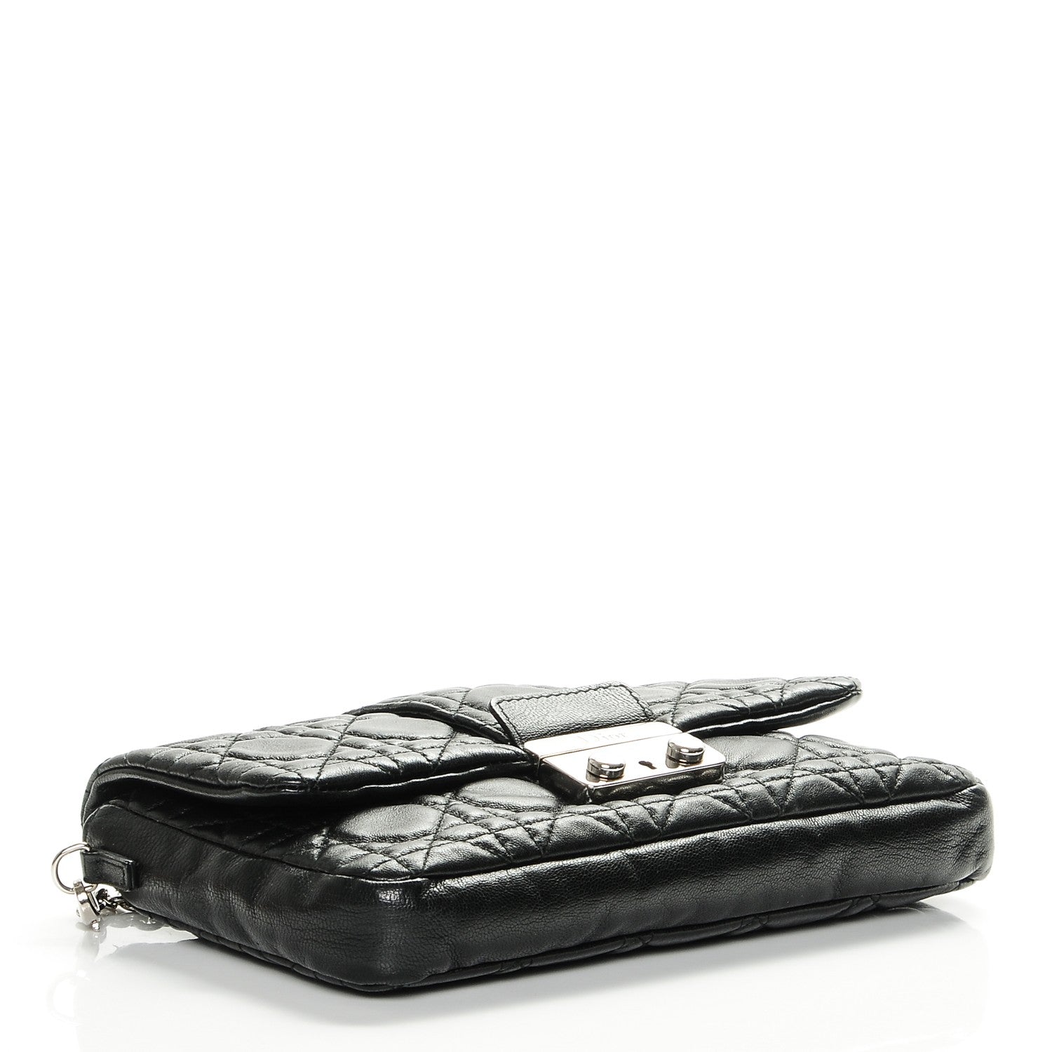 Christian Dior Lambskin Cannage New Lock Pouch Black 4 of 6