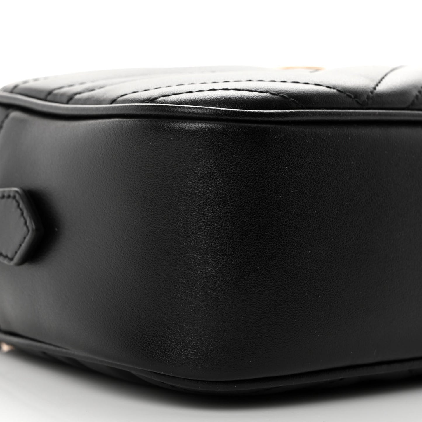 Calfskin Matelasse Small GG Marmont Chain Shoulder Bag Black