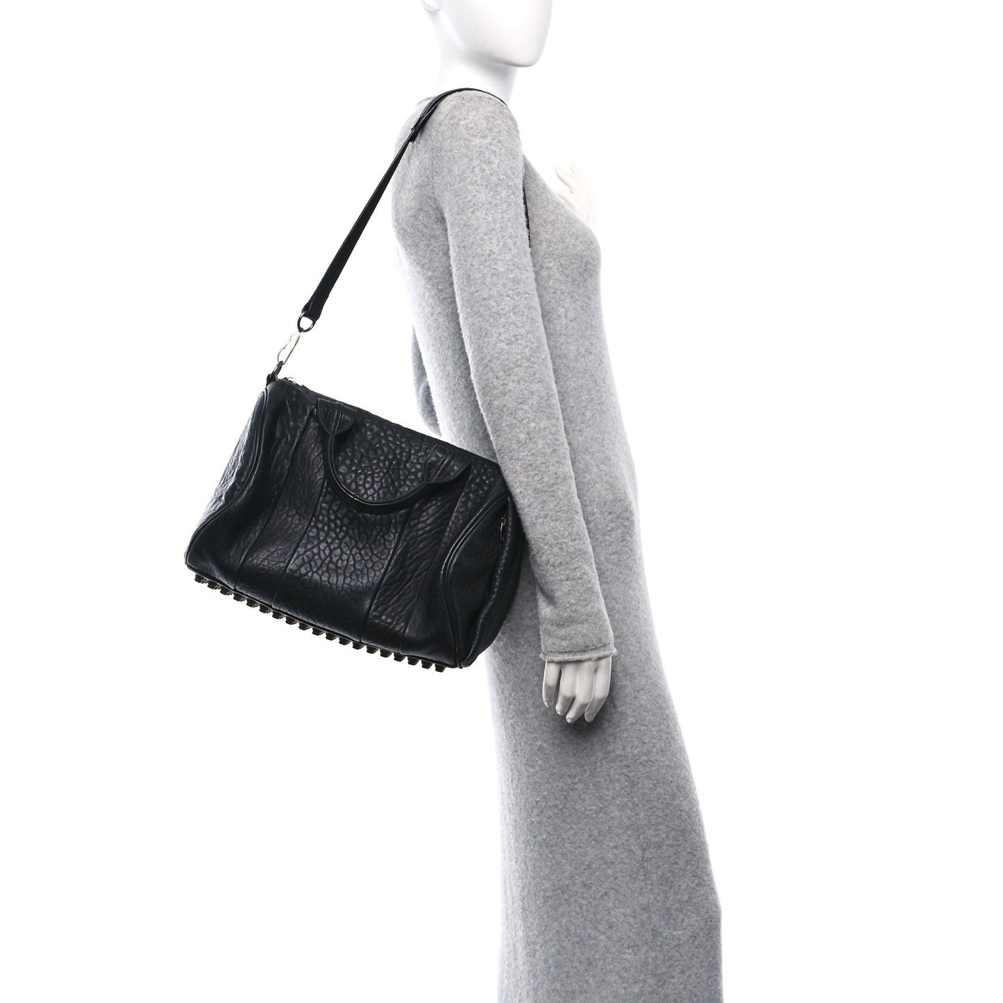 Pebbled Lambskin Rocco Black Nickel Hardware