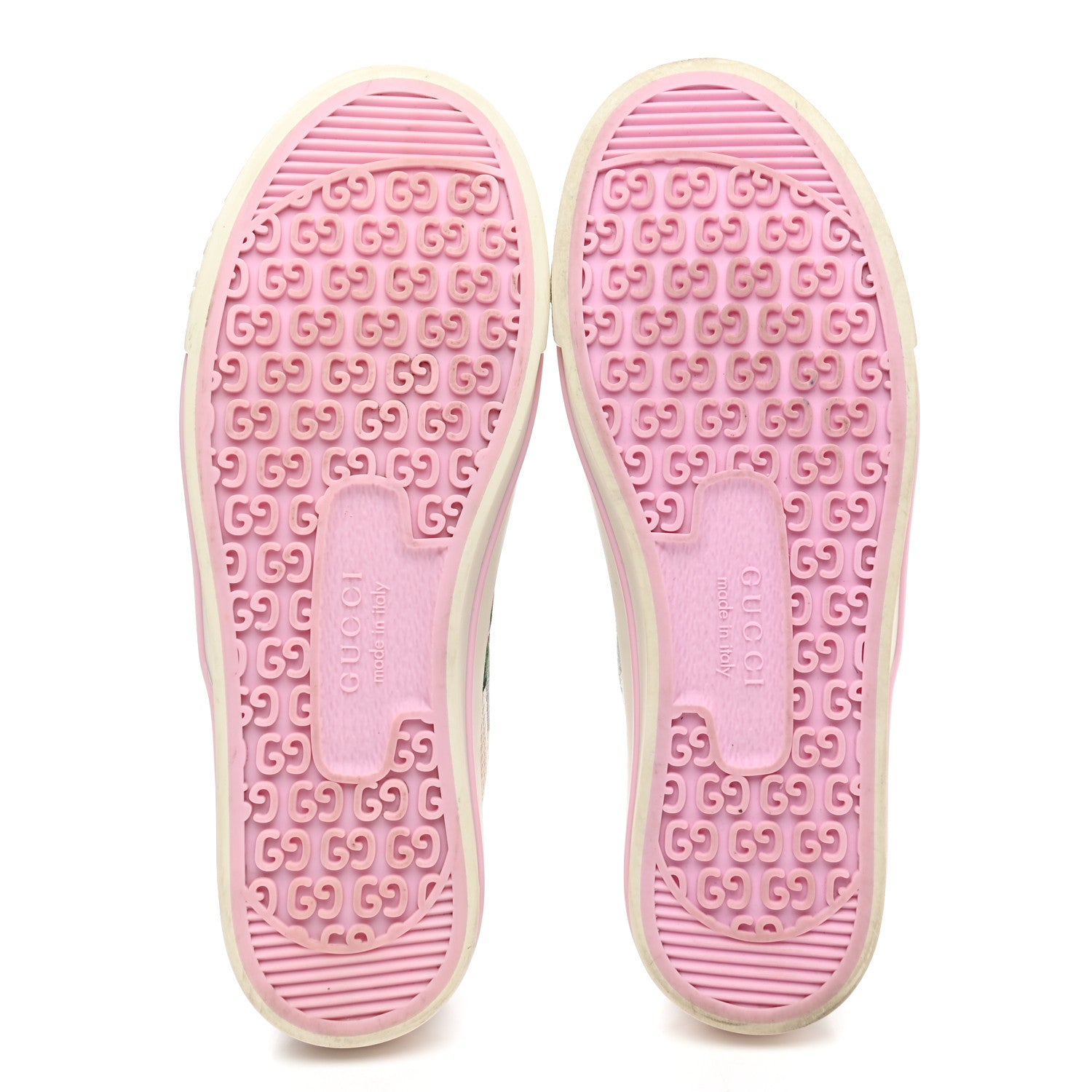 Gucci GG Supreme Monogram Les Pommes Web Womens 1977 Tennis Sneakers 38 Beige Ebony Mystic White 5 of 11