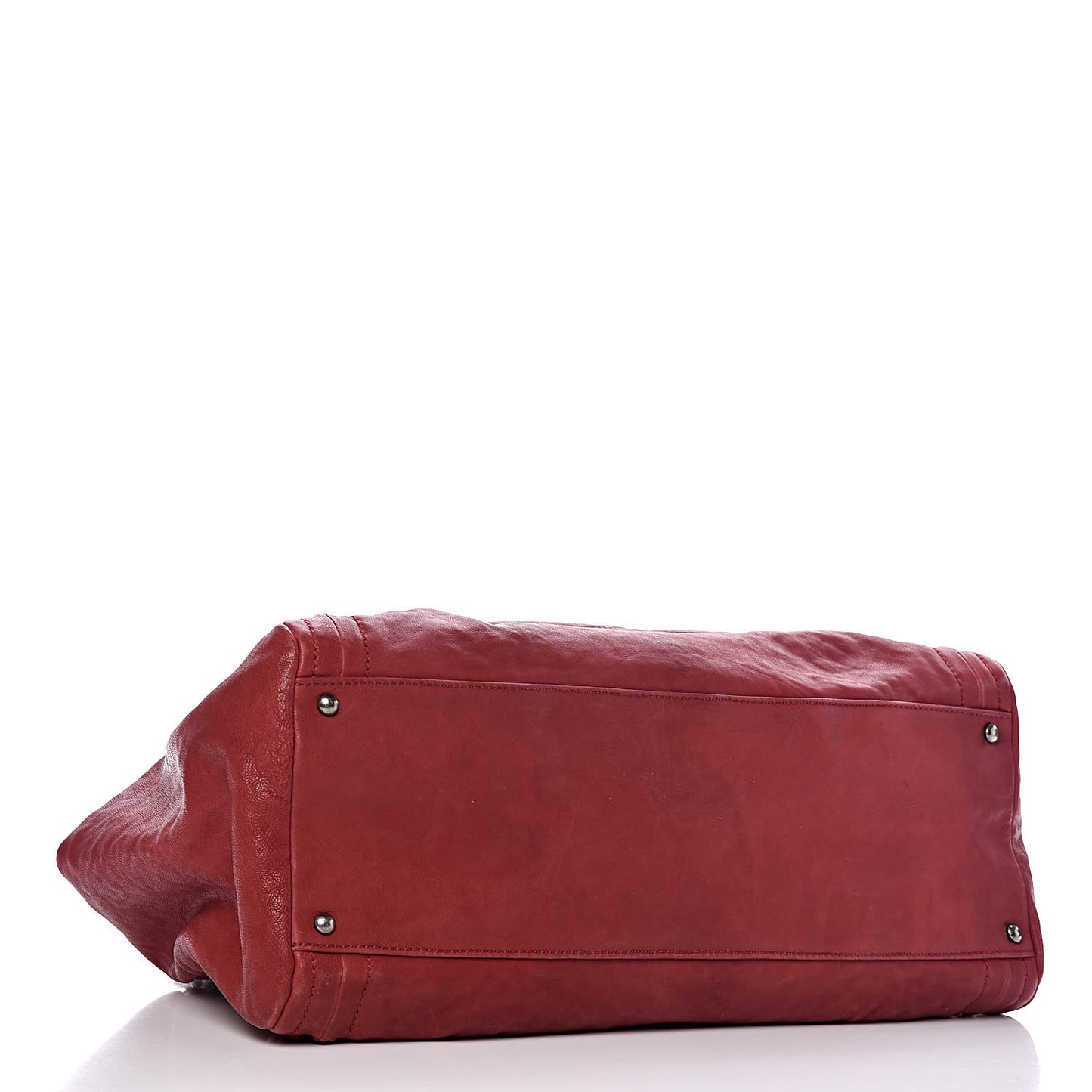 Calfskin Large East West Modern Chain Tote Red
