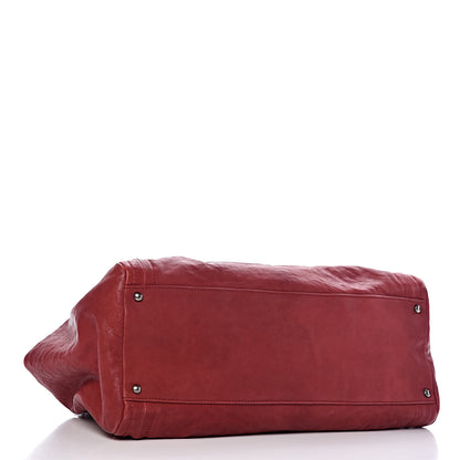 Chanel Calfskin Large East West Modern Chain Tote Red 4 of 11