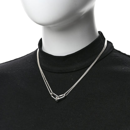 Tiffany Sterling Silver Double HardWear Link Pendant Necklace 2 of 6