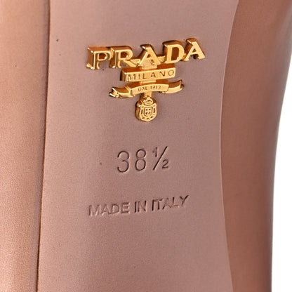 Prada Natural Light Calfskin Pumps 38.5 Nudo 6 of 11