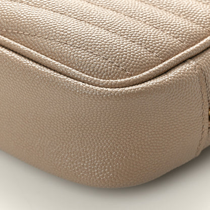 Saint Laurent Grain De Poudre Matelasse Monogram Mini Lou Camera Bag Dark Beige 10 of 10