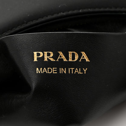 Prada Re-Nylon Spazzolato Mini Arque Shoulder Bag Black 6 of 9