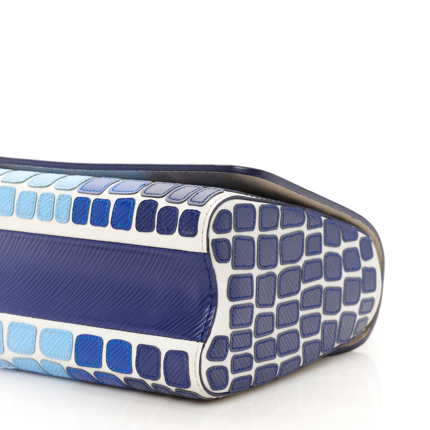 Epi Savane Twist Shoulder Bag MM Blue