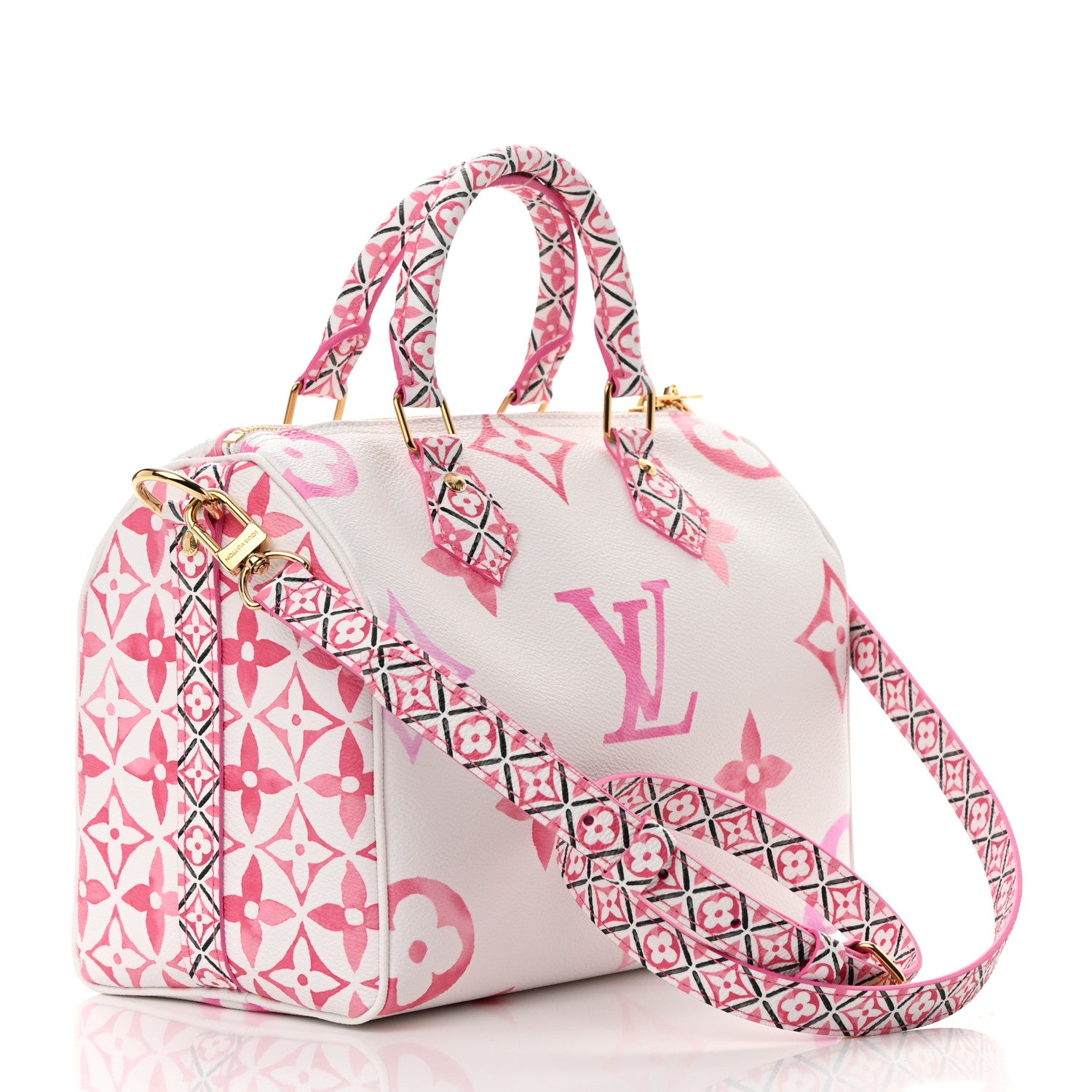 Louis Vuitton Monogram Giant By The Pool 2.0 Speedy Bandouliere 25 Rose 3 of 10
