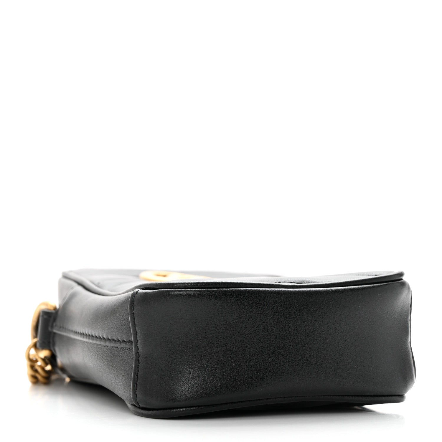 Gucci Calfskin Matelasse Mini GG Marmont Crossbody Bag Black 4 of 13