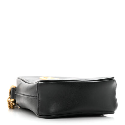 Gucci Calfskin Matelasse Mini GG Marmont Crossbody Bag Black 4 of 13
