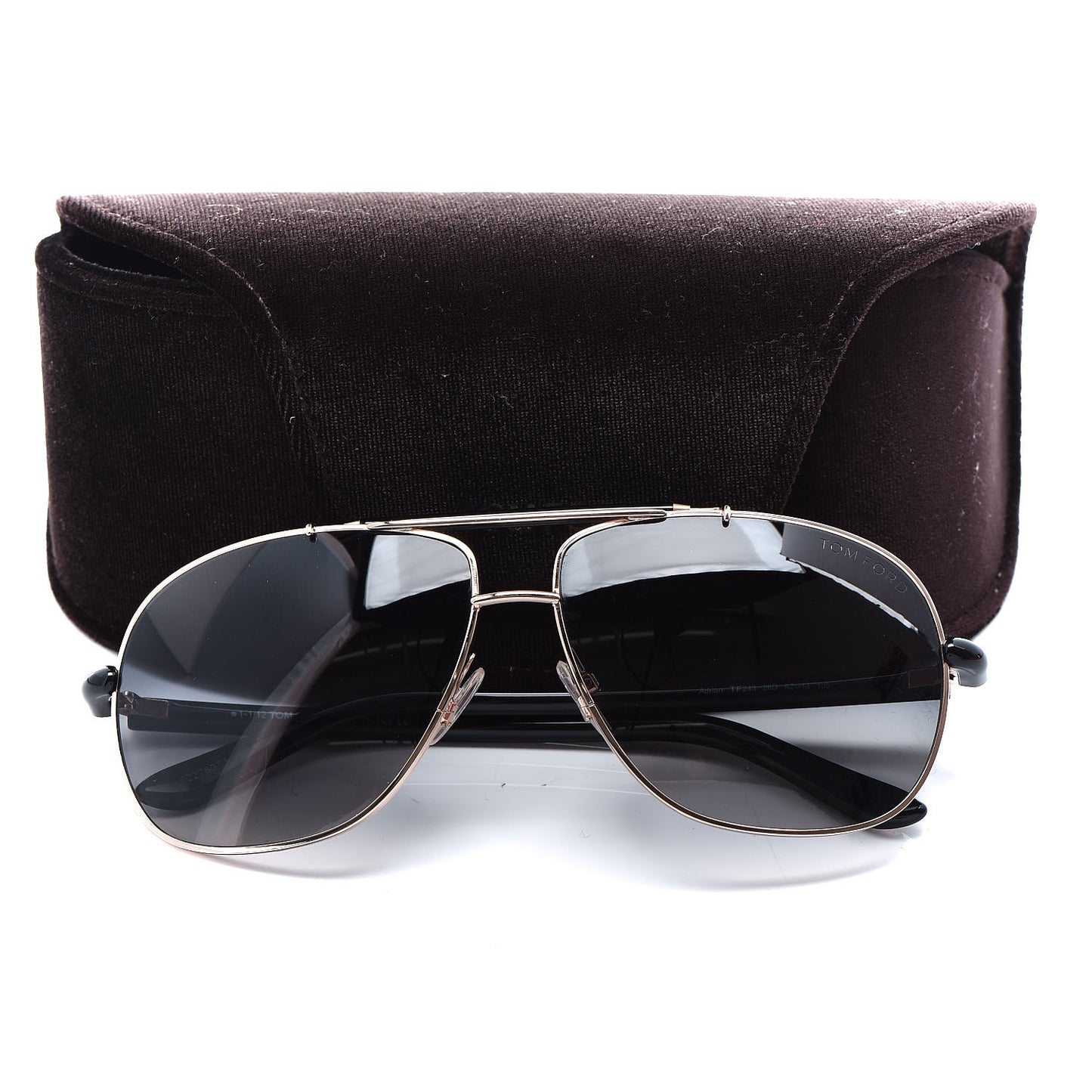Adrian Aviator Sunglasses TF243 Rose Gold Black