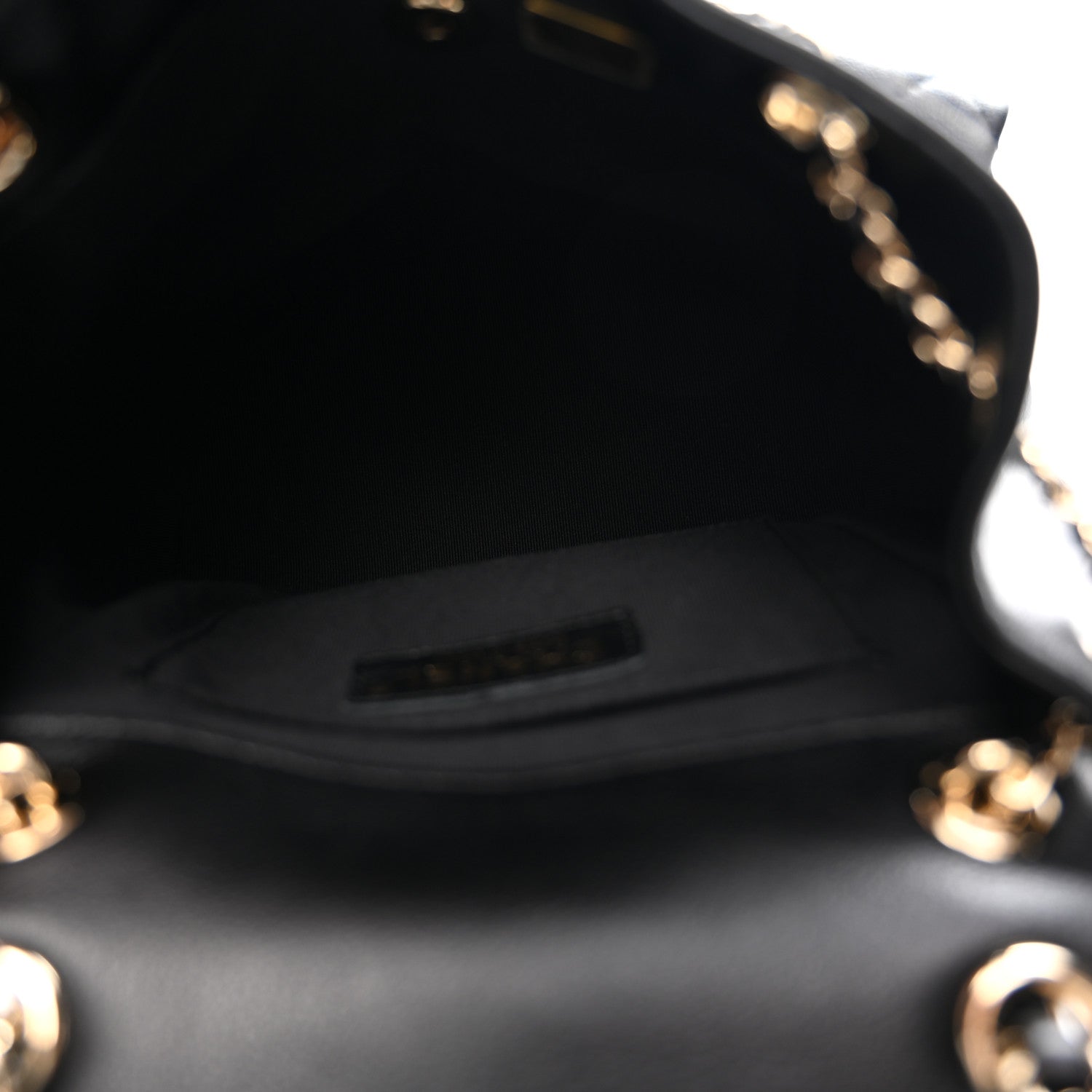 Chanel Shiny Caviar Quilted Medium Duma Pockets Drawstring Backpack Black 5 of 12