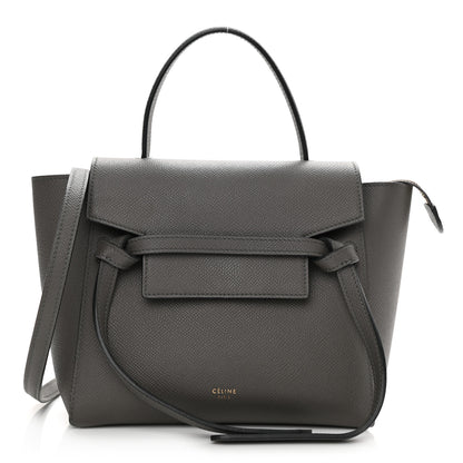 Celine Grained Calfskin Nano Belt Bag Grey 1 of 8