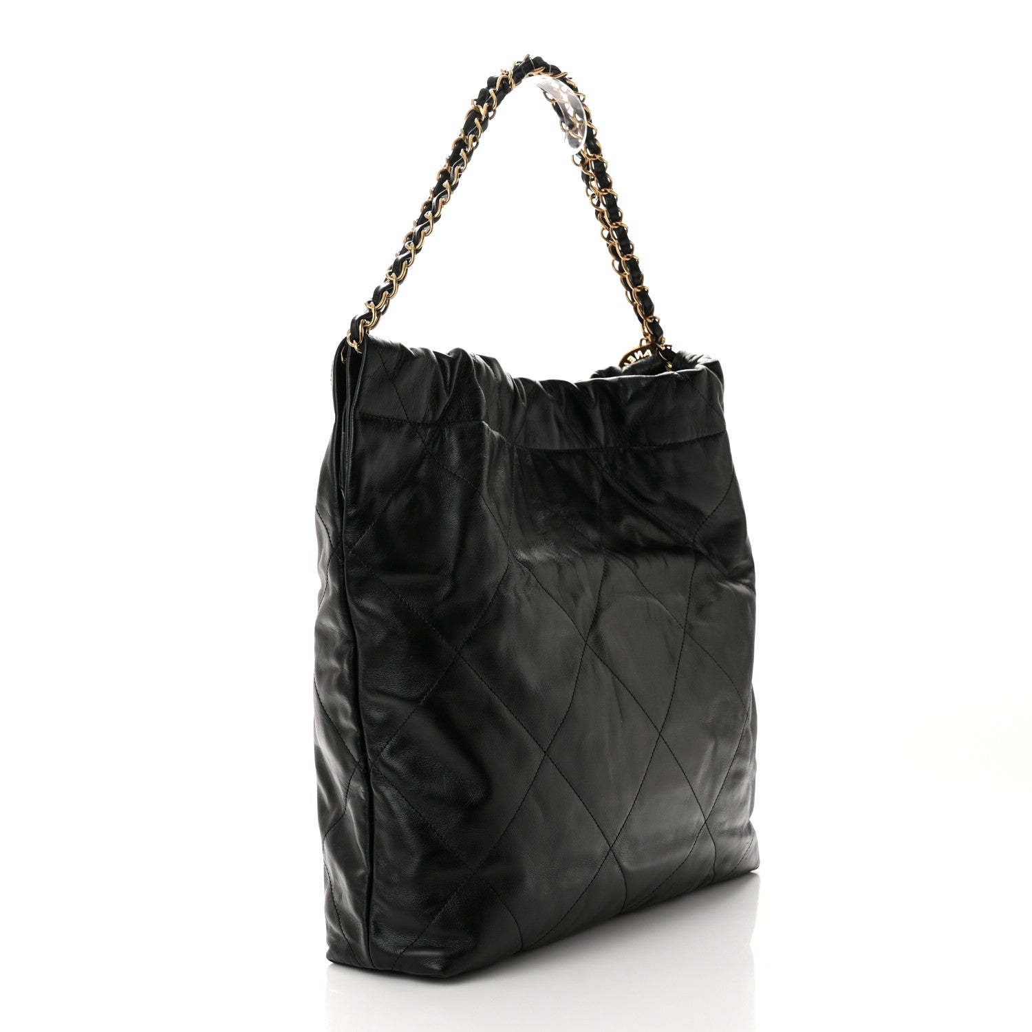 Chanel Shiny Calfskin Quilted Chanel 22 Black 4 of 11