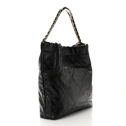 Chanel Shiny Calfskin Quilted Chanel 22 Black 4 of 11