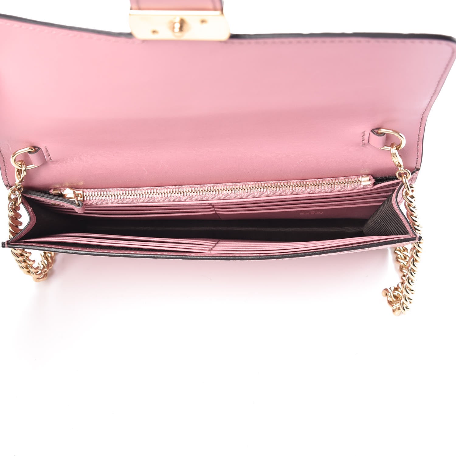 Gucci Guccissima Icon Chain Wallet Carmine Rose 5 of 10