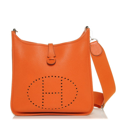 Hermes Taurillon Clemence Evelyne III PM Orange 1 of 7