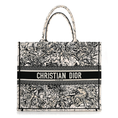 Christian Dior Canvas Embroidered Zodiac Book Tote Latte Multicolor 1 of 14