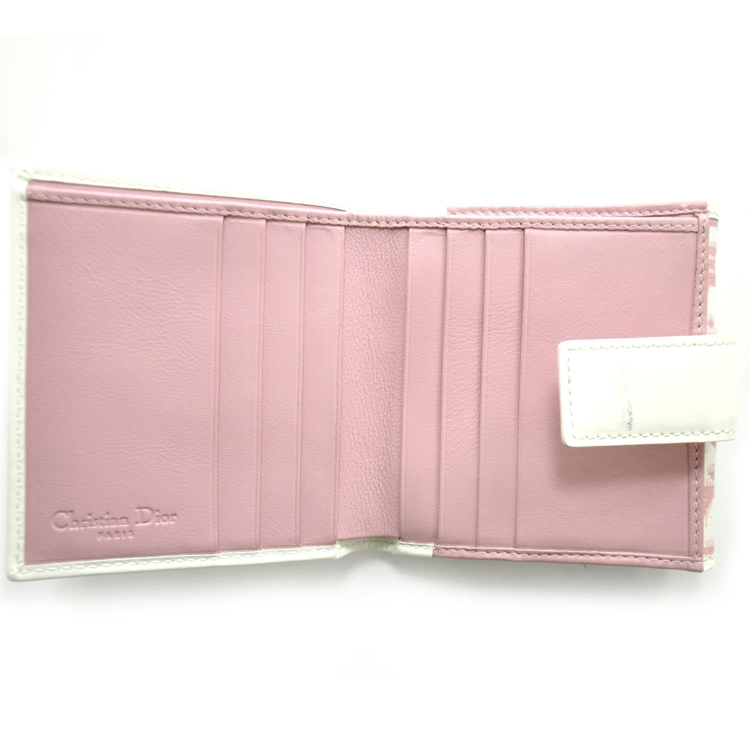Christian Dior Canvas Patent Diorissimo Girly Wallet Pink 5 of 7