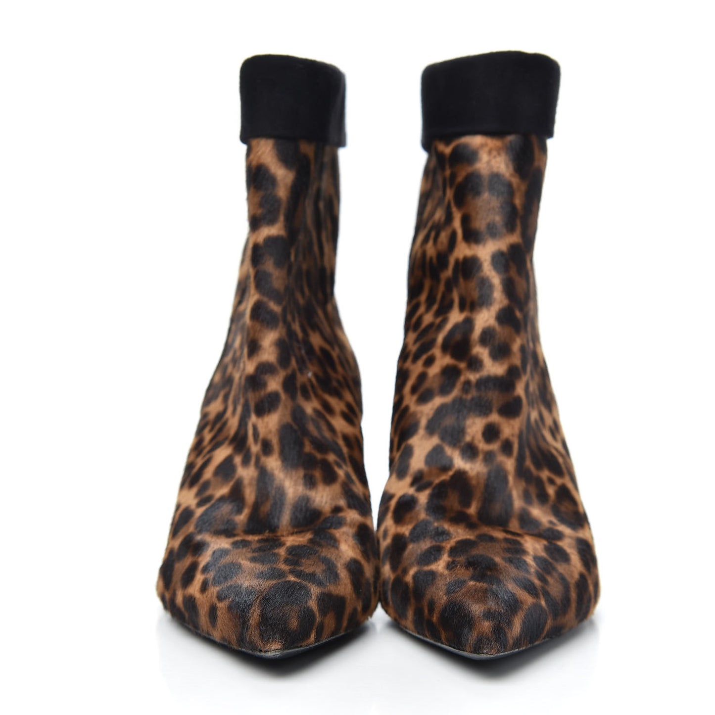 Pony Hair Leopard Printed Charlotte Booties 37 Naturale