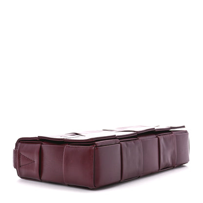 Bottega Veneta Paper Calfskin Maxi Intreccio Cassette Crossbody Bag Barolo 4 of 10
