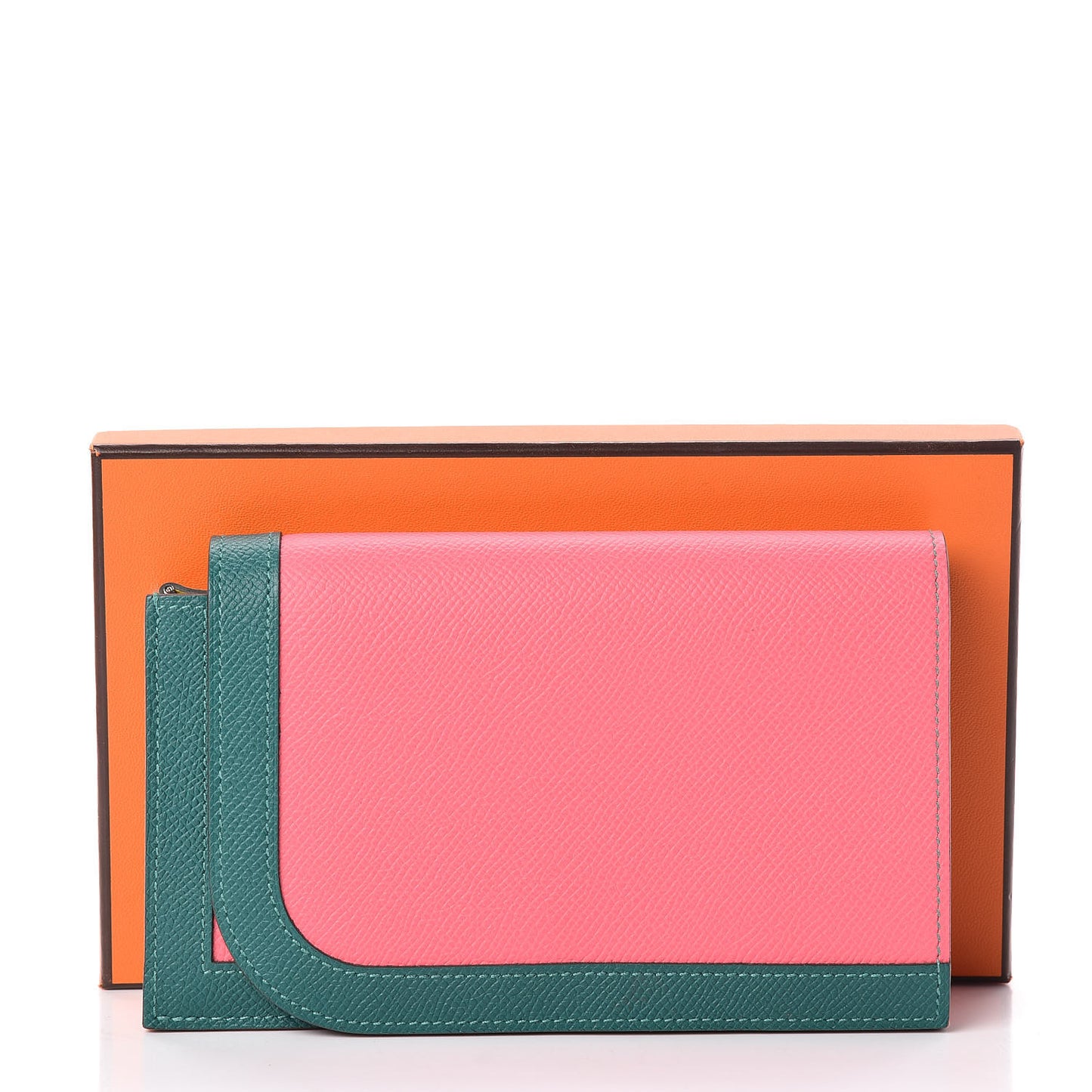 Epsom Camail Long Wallet Rose Azalee Malachite Lime