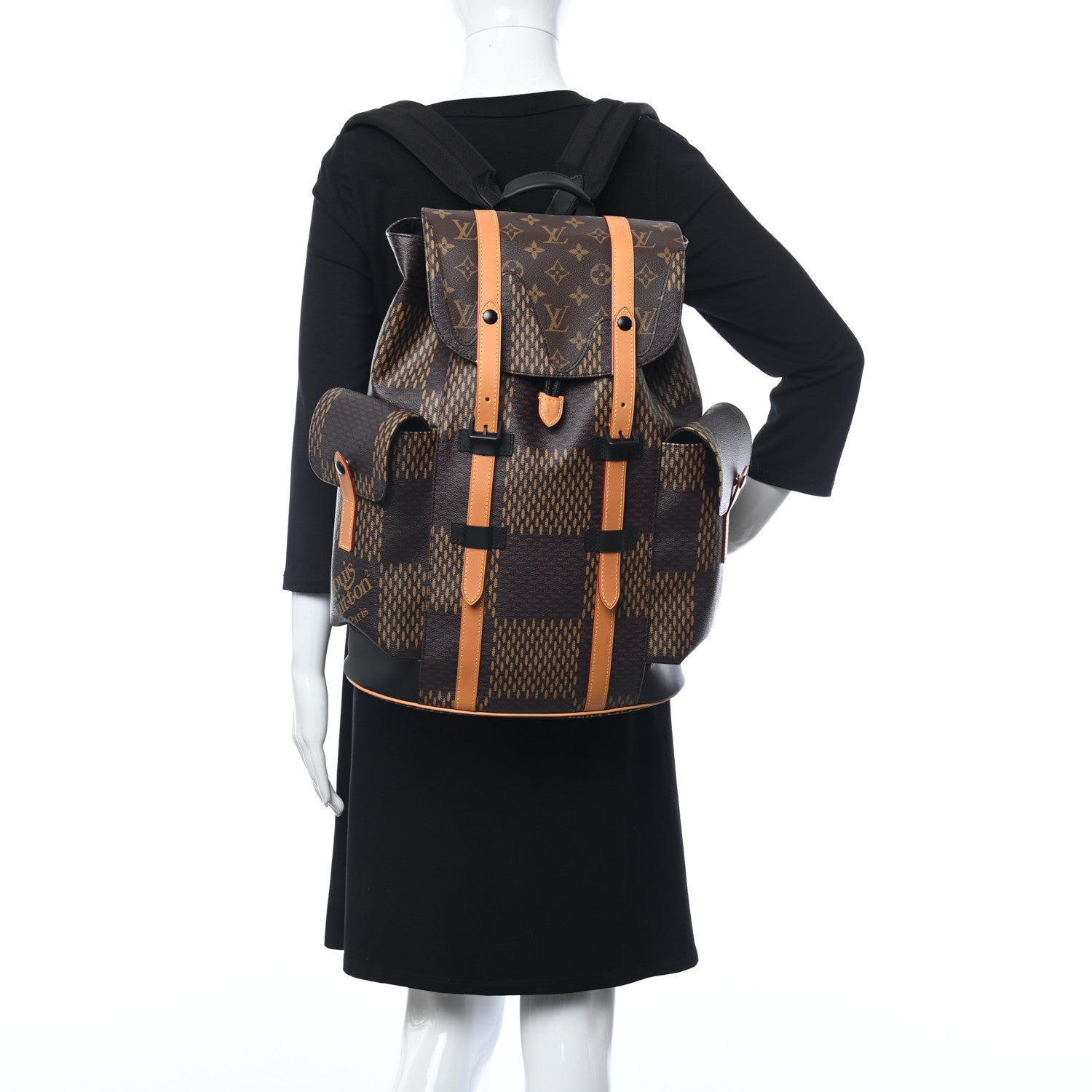 Louis Vuitton X NIGO Giant Damier Ebene Monogram Christopher PM Backpack 2 of 10
