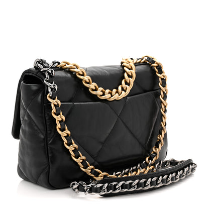 Chanel Goatskin Quilted Medium Chanel 19 Flap Black 3 of 10