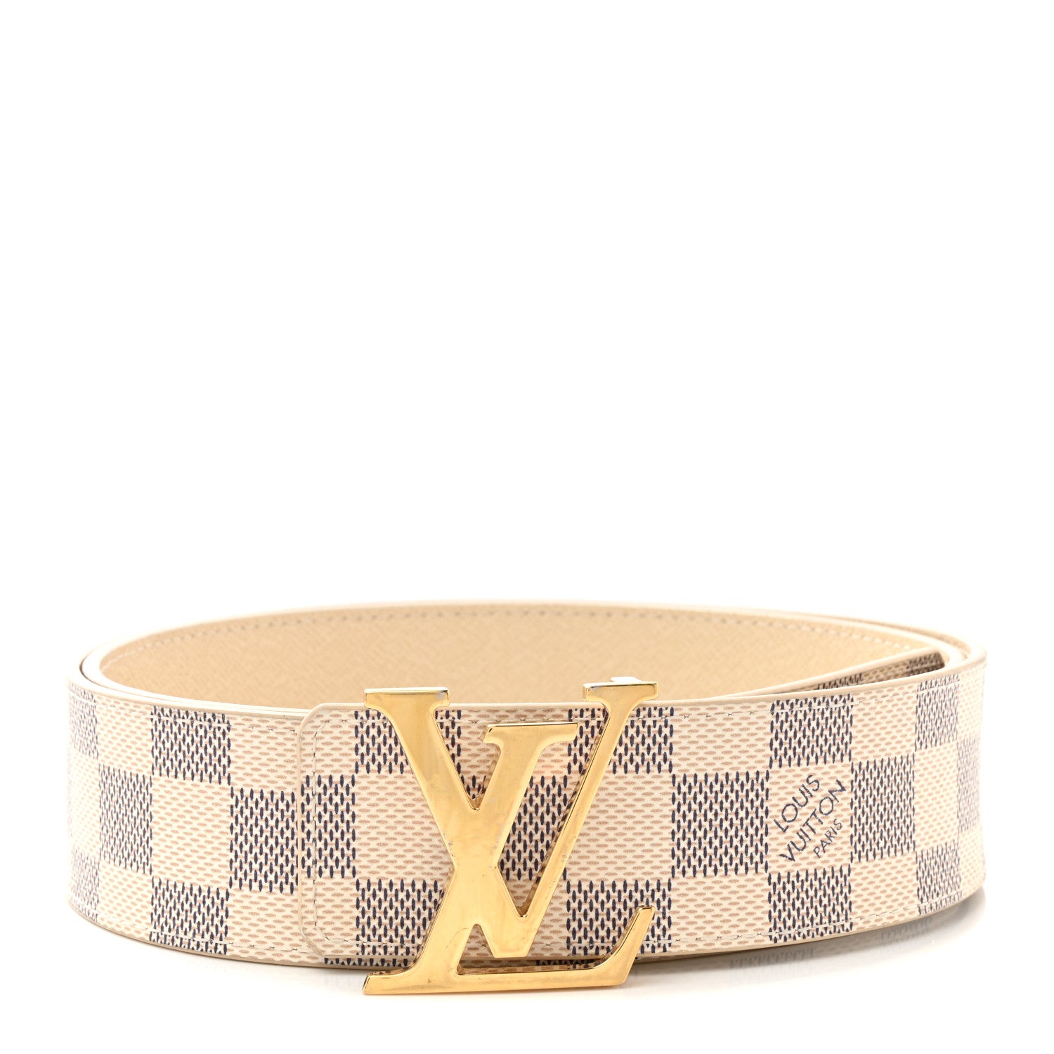 Louis Vuitton Damier Azur LV Initiales Belt 95 38 1 of 8