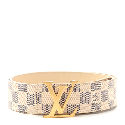 Louis Vuitton Damier Azur LV Initiales Belt 95 38 1 of 8