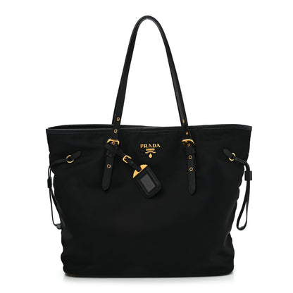 Prada Tessuto Nylon Saffiano Tote Black 1 of 9