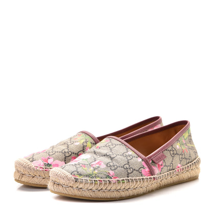 Gucci GG Supreme Monogram Blooms Espadrilles 37 Beige Multicolor Dry Rose 3 of 12