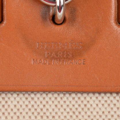 Hermes Toile Vache Calfskin Herbag 36 MM Backpack Natural 13 of 14