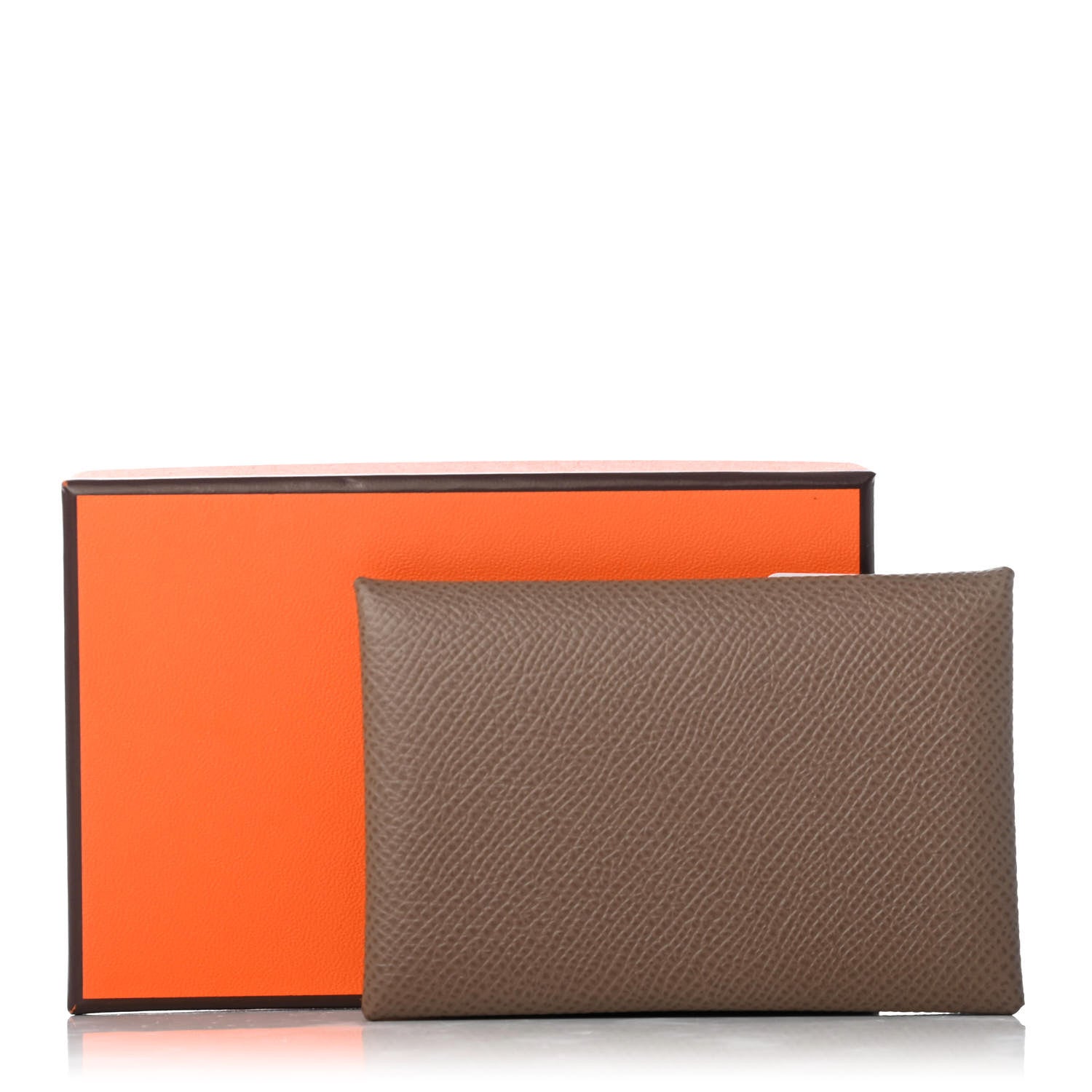 Hermes Epsom Calvi Card Case Etoupe 8 of 8