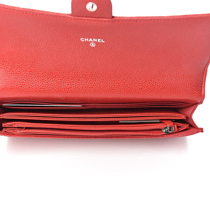 Chanel Caviar Quilted Travel Wallet Red 6 of 11