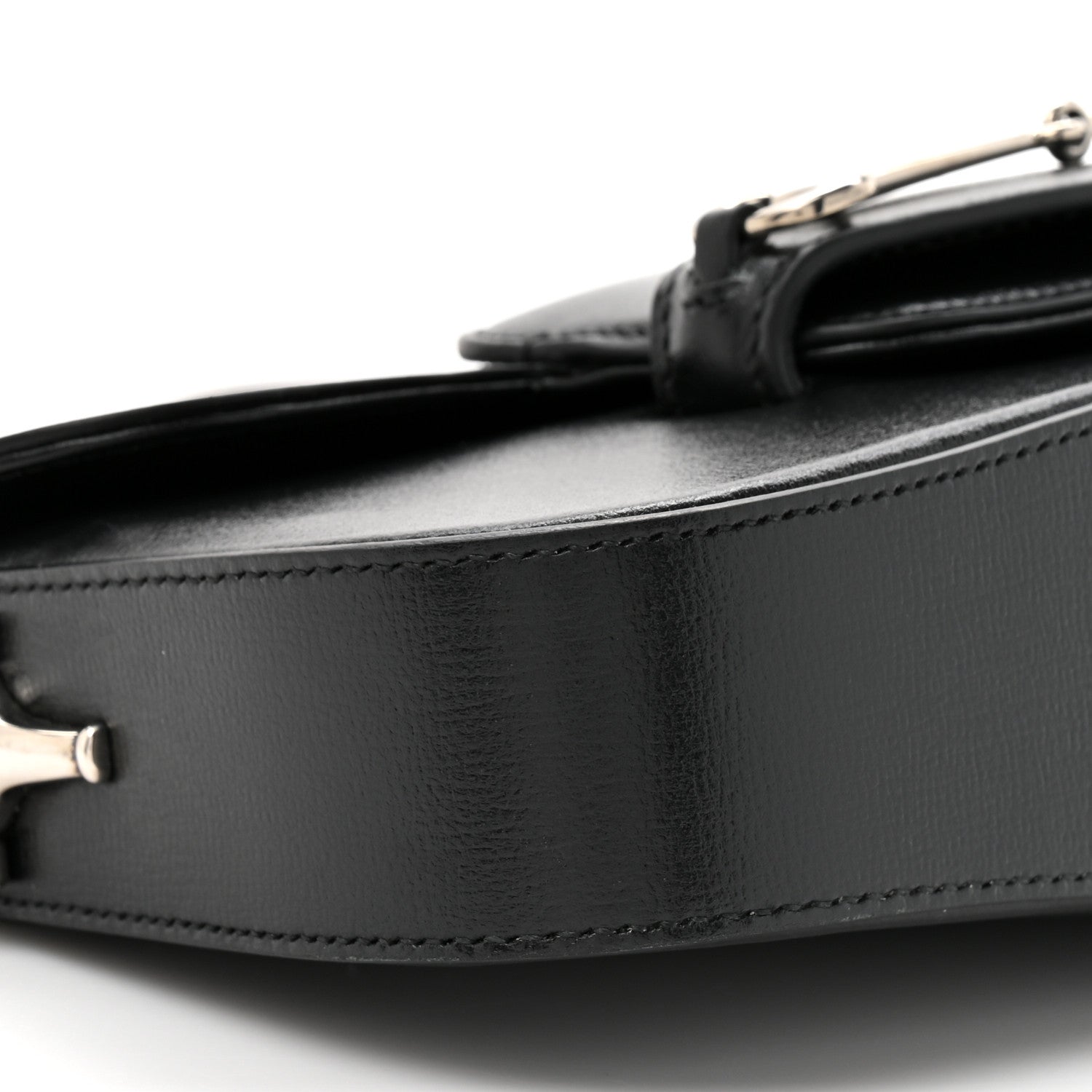 Gucci Demetra Small Horsebit 1955 Asymmetric Shoulder Bag Black 10 of 11