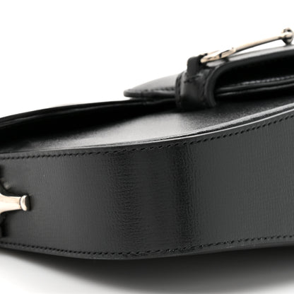 Gucci Demetra Small Horsebit 1955 Asymmetric Shoulder Bag Black 10 of 11