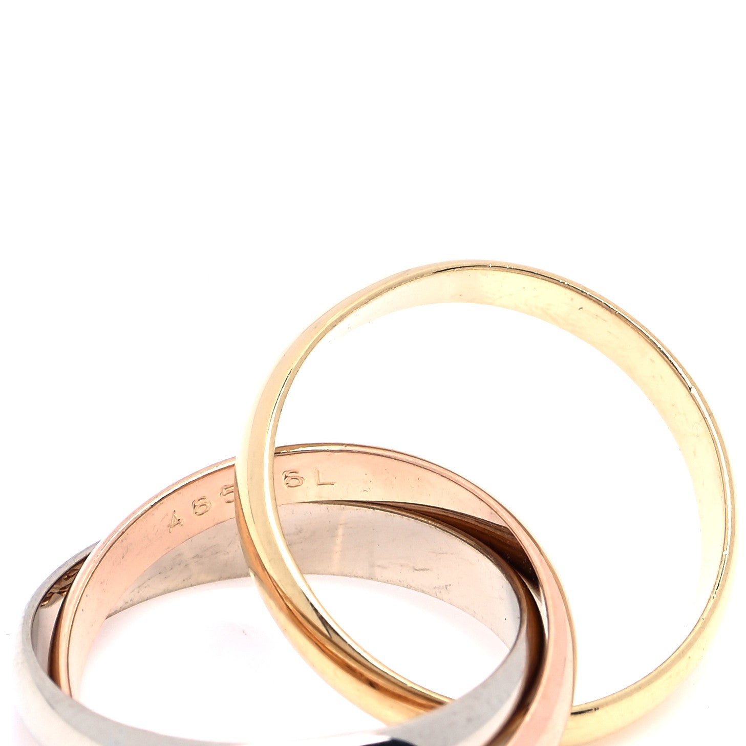 Cartier 18K Pink Yellow White Gold Classic Les Must De Cartier Trinity Ring 53 6.25 6 of 6