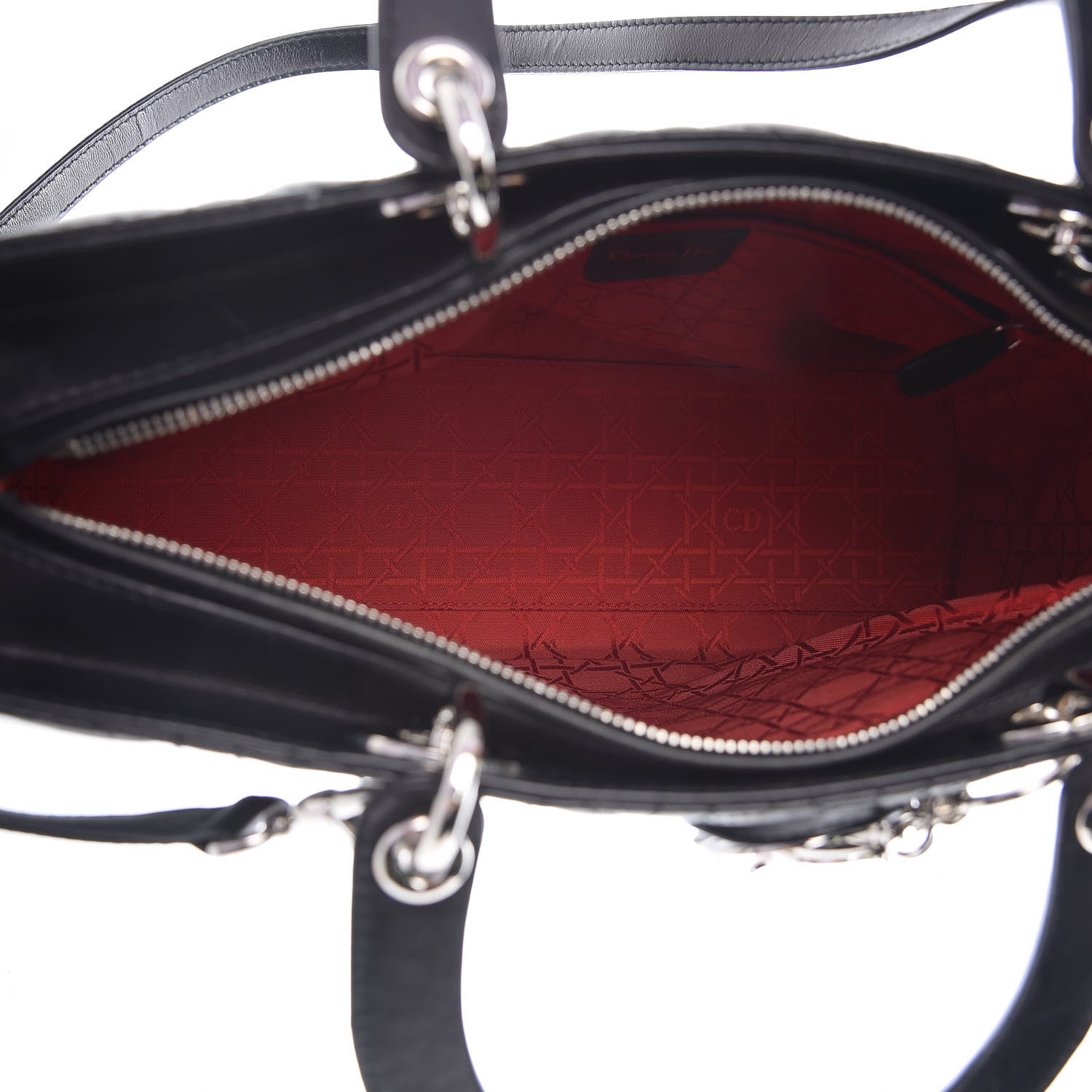 Christian Dior Lambskin Cannage Large Lady Dior Black 5 of 12
