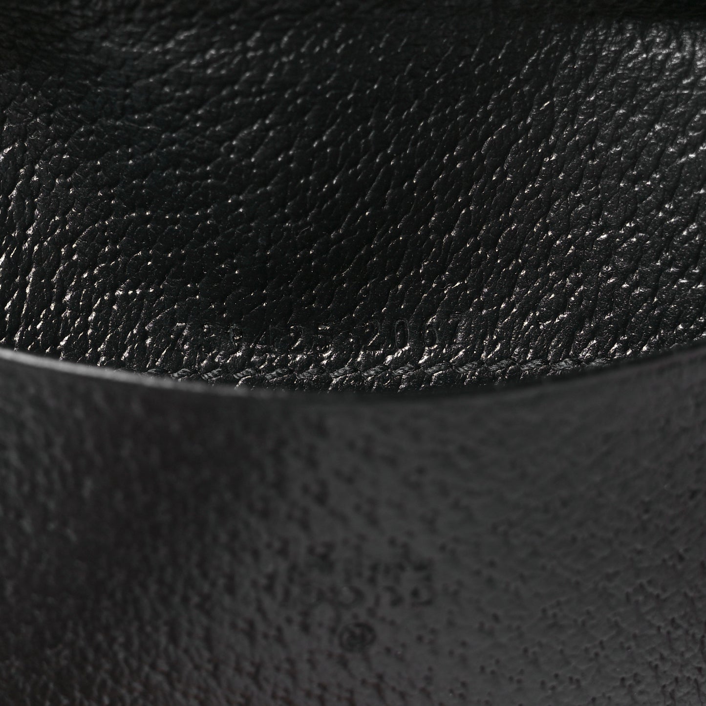 Textured Dollar Calfskin Interlocking G Card Case Black