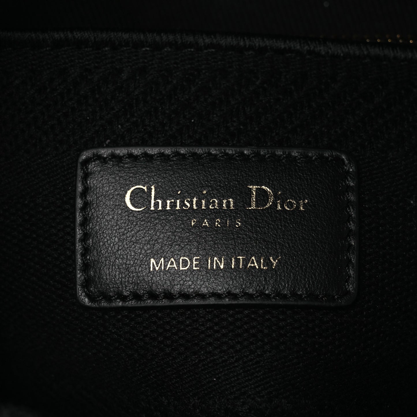 Canvas Embroidered Toile de Jouy Soleil Medium Lady D-Lite Black